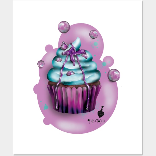 blueberry cupcake Pink&Toxic Wall Art by basiaradkowska